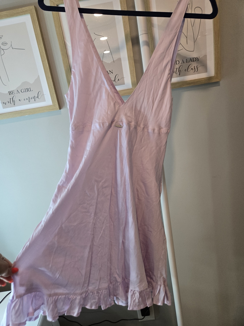 NWT PINK Victoria's Secret Light Lavender V-Neck Slip Dress